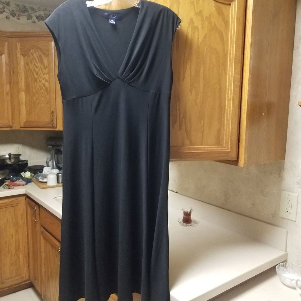 CHAPS   DRESS BLACK WOMENS SIZE L